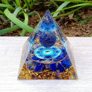 Blue stone pyramid