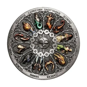 Zodiac wheel coin