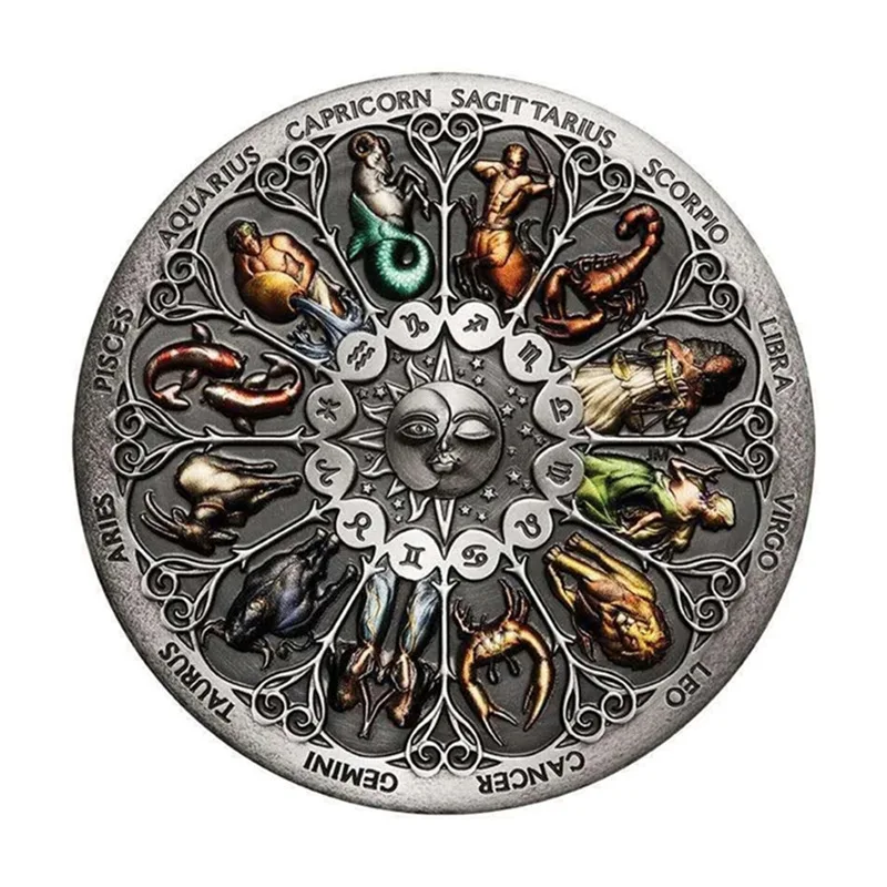 Zodiac wheel coin