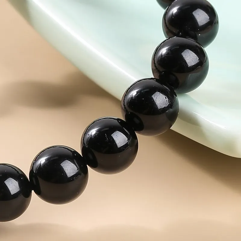 Black tourmaline bead bracelet 4