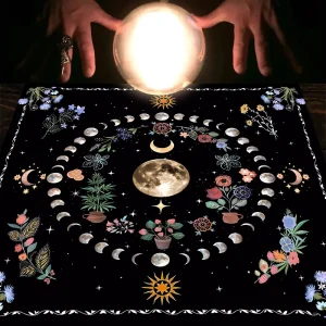 Moonflower tarot table cloth
