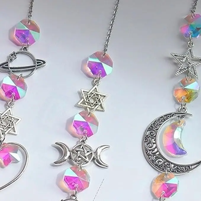 Rainbow crystal wind chime suncatcher 6