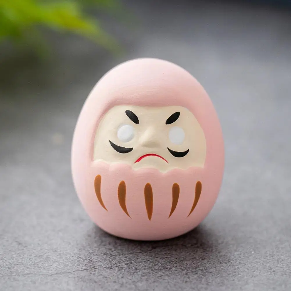 Mini ceramic daruma charm 3