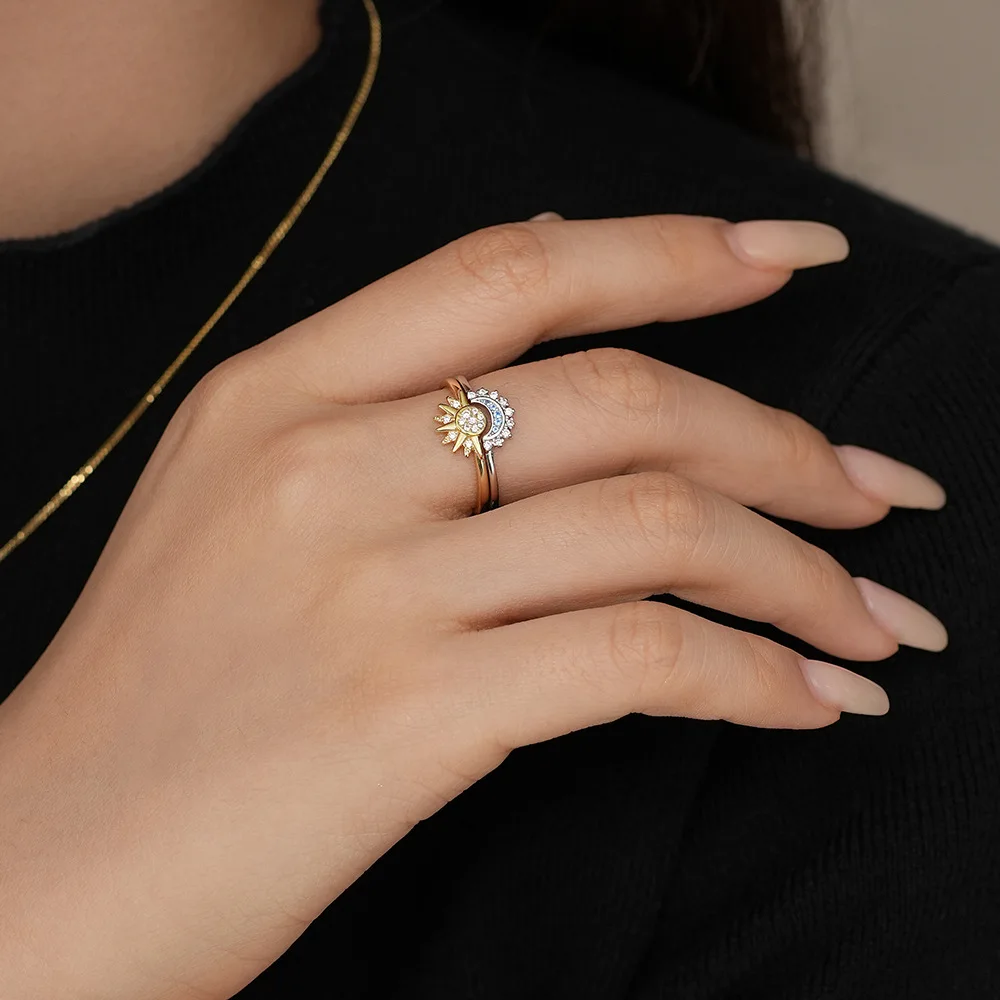 Sun and moon ring set 4