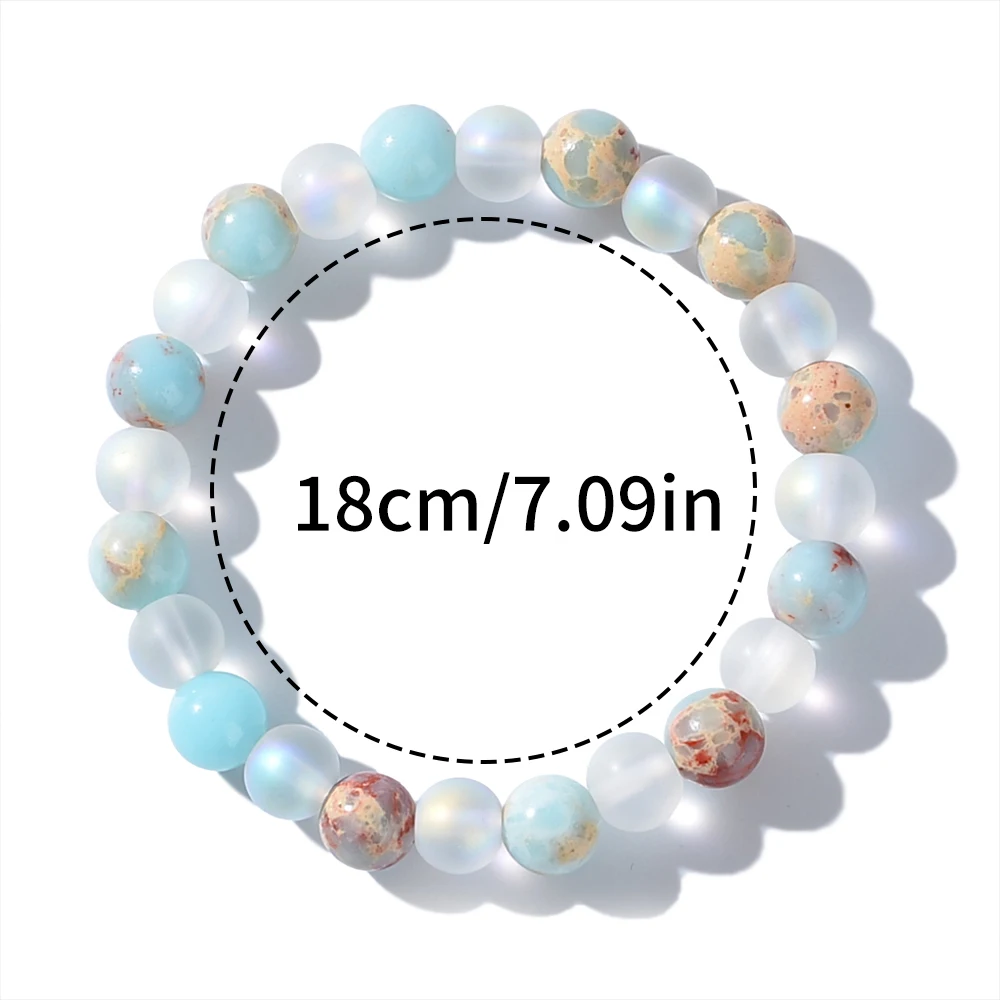 Ocean blue bead bracelet 5