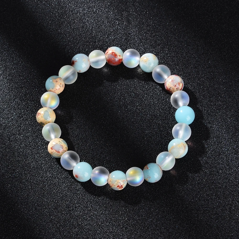 Ocean blue bead bracelet 4