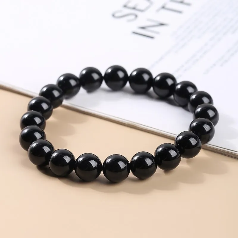Black tourmaline bead bracelet 2