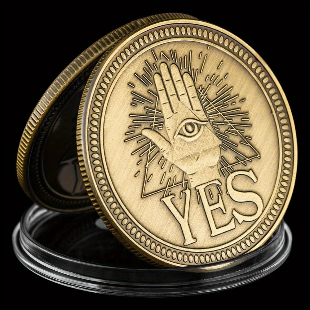 Gothic yes or no coin — all-seeing eye
