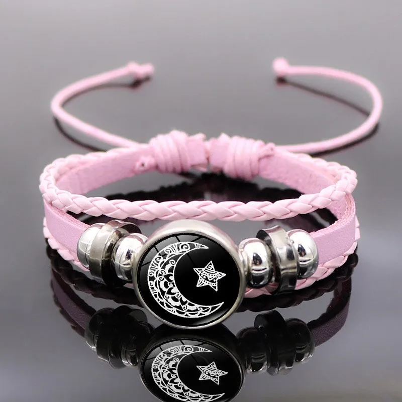 Sun & moon leather bracelets — 2 pieces 3