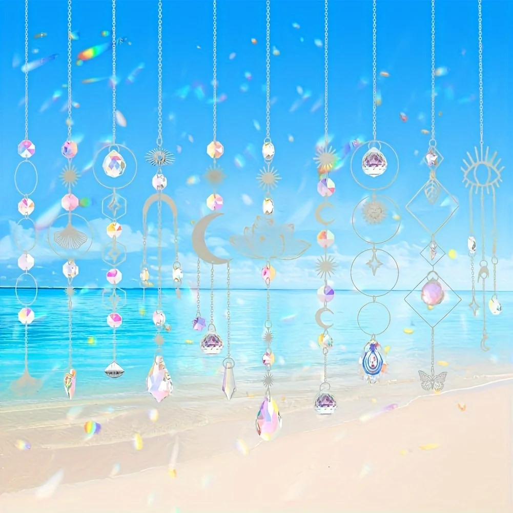 Lotus crystal suncatchers — 10 pieces 3