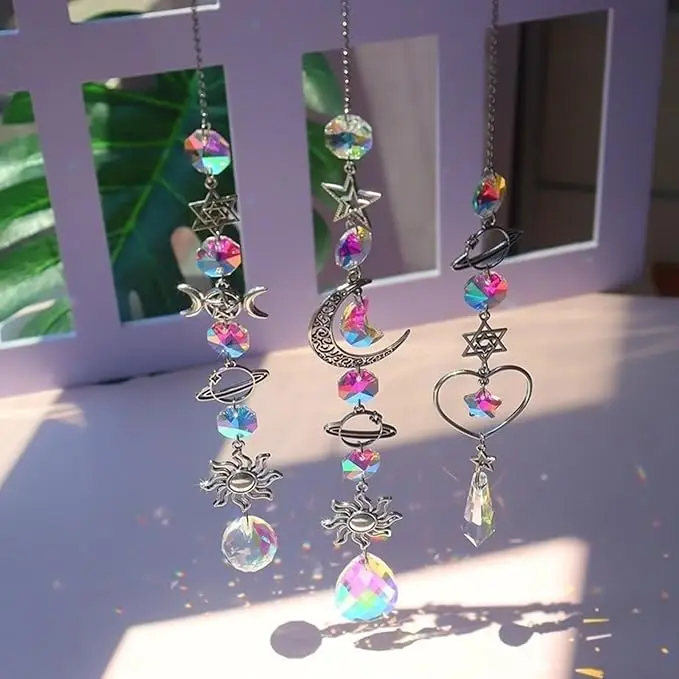 Rainbow crystal wind chime suncatcher 2