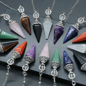 Rose quartz reiki pendulum