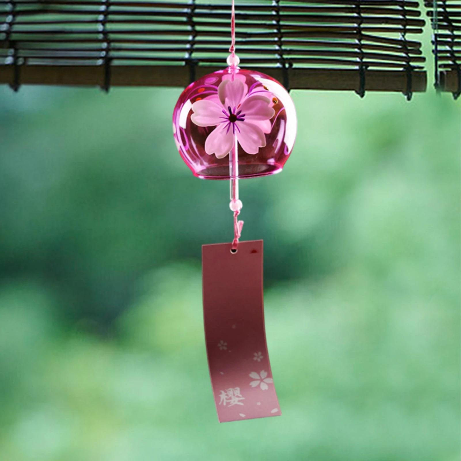 Cherry blossom glass wind chime