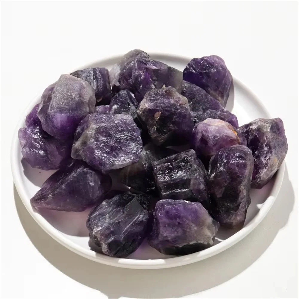 Amethyst & rose quartz specimen set 6