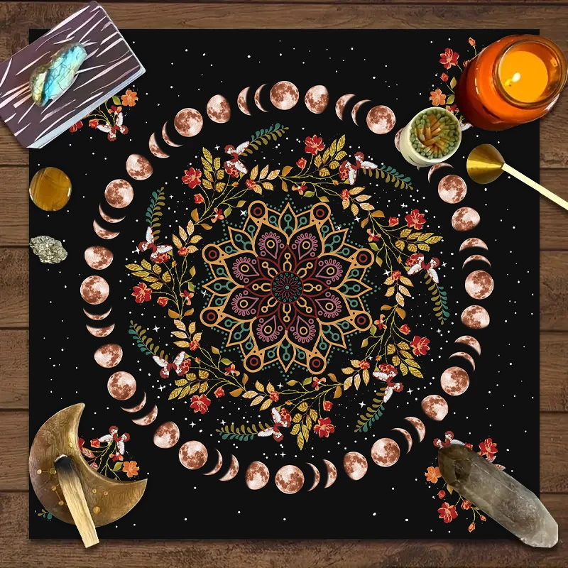 Moonflower tarot table cloth 3