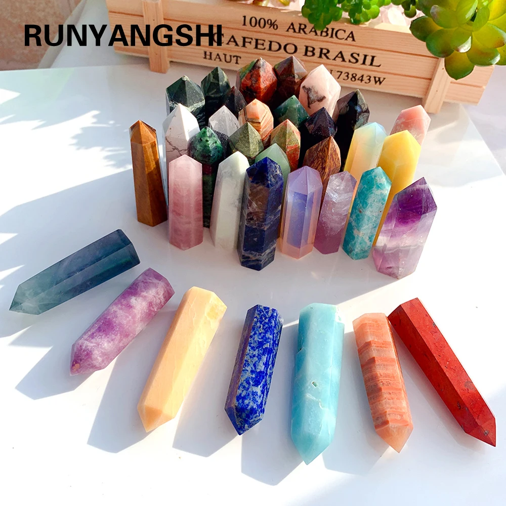 Natural crystal point tower