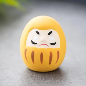 Mini ceramic daruma charm