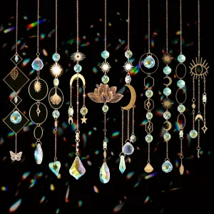 Lotus crystal suncatchers — 10 pieces