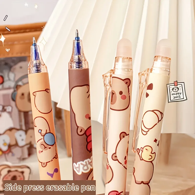 Capybara erasable gel pens — set of 6 4