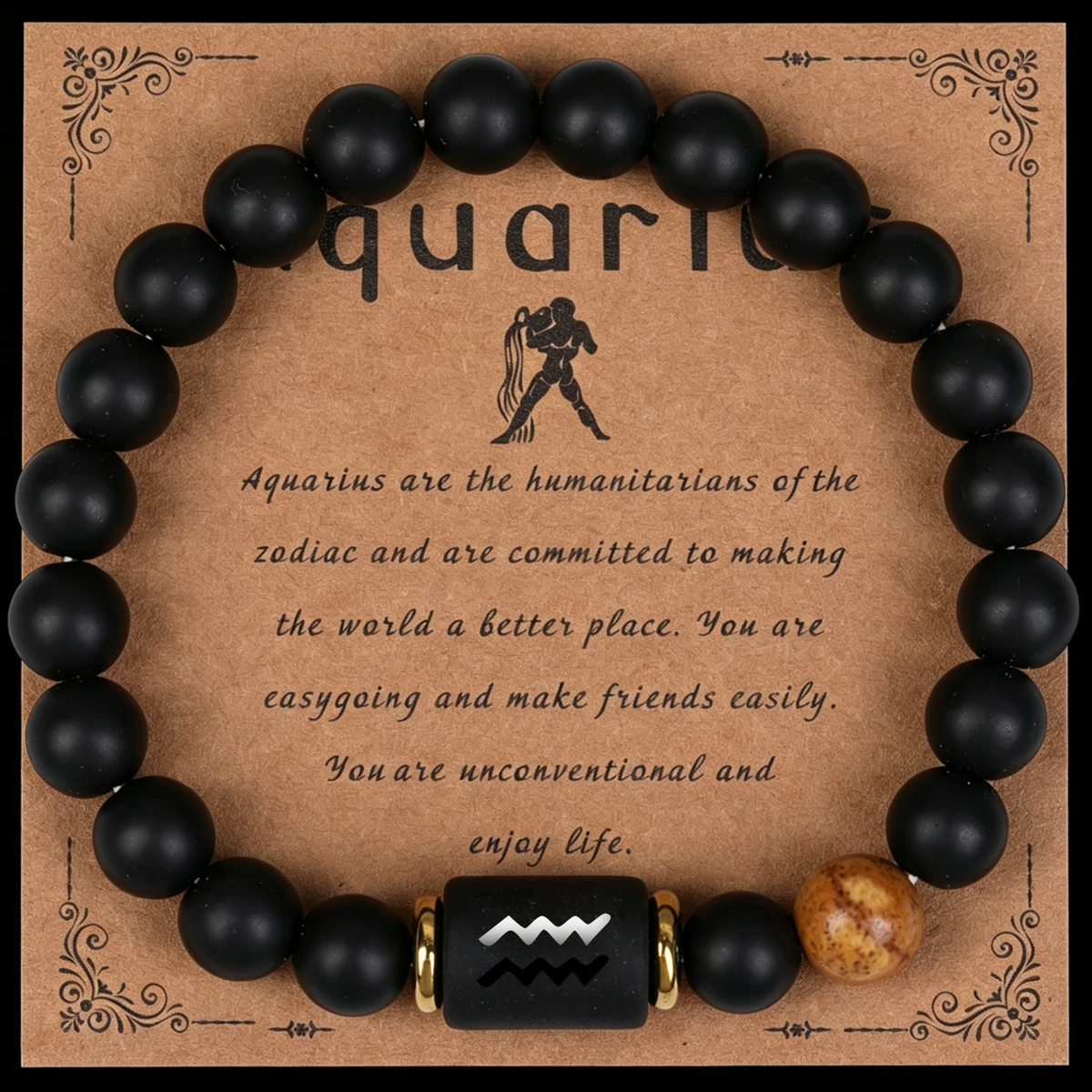 Zodiac sign bracelet on its sign card - Image 8