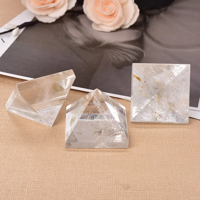 Clear quartz crystal pyramid 3