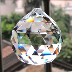 Clear crystal ball prism