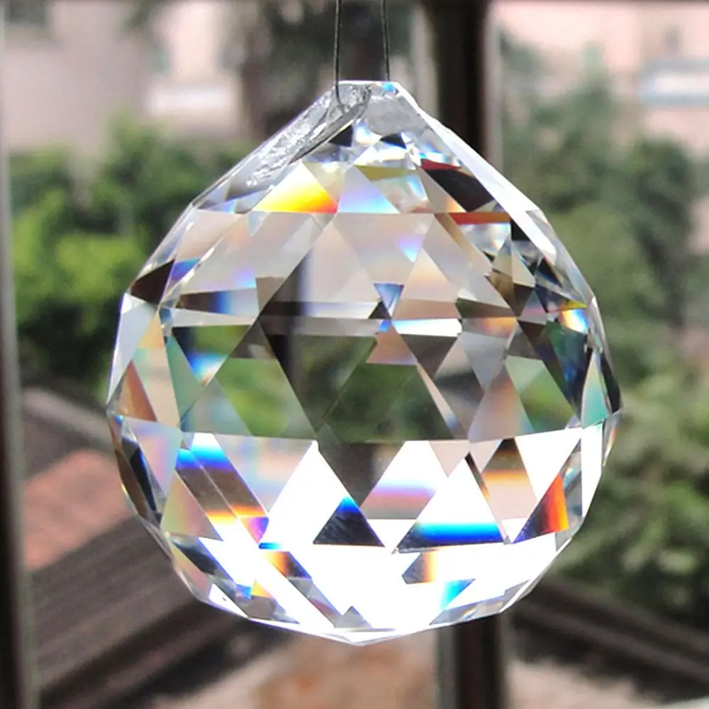 Clear crystal ball prism
