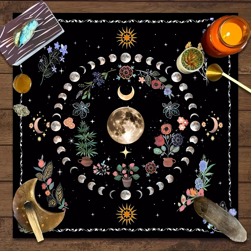 Moonflower tarot table cloth 5
